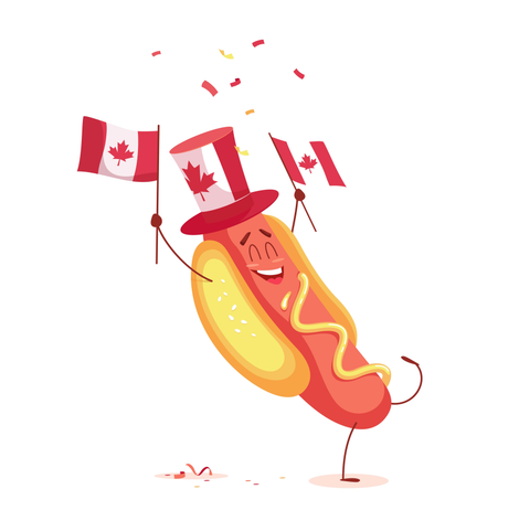 The illustration for the article entitled Wacky Canadians now has its own rules for hot dogs